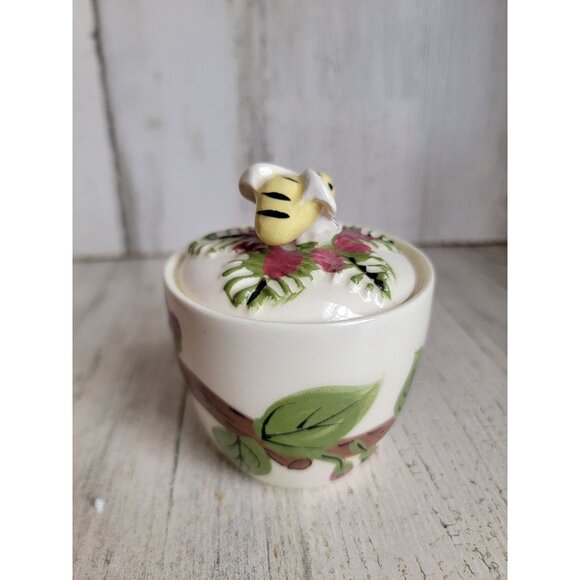 Bee sugar cup lip ceramic vintage home decor kitchen tea - Picture 5 of 8